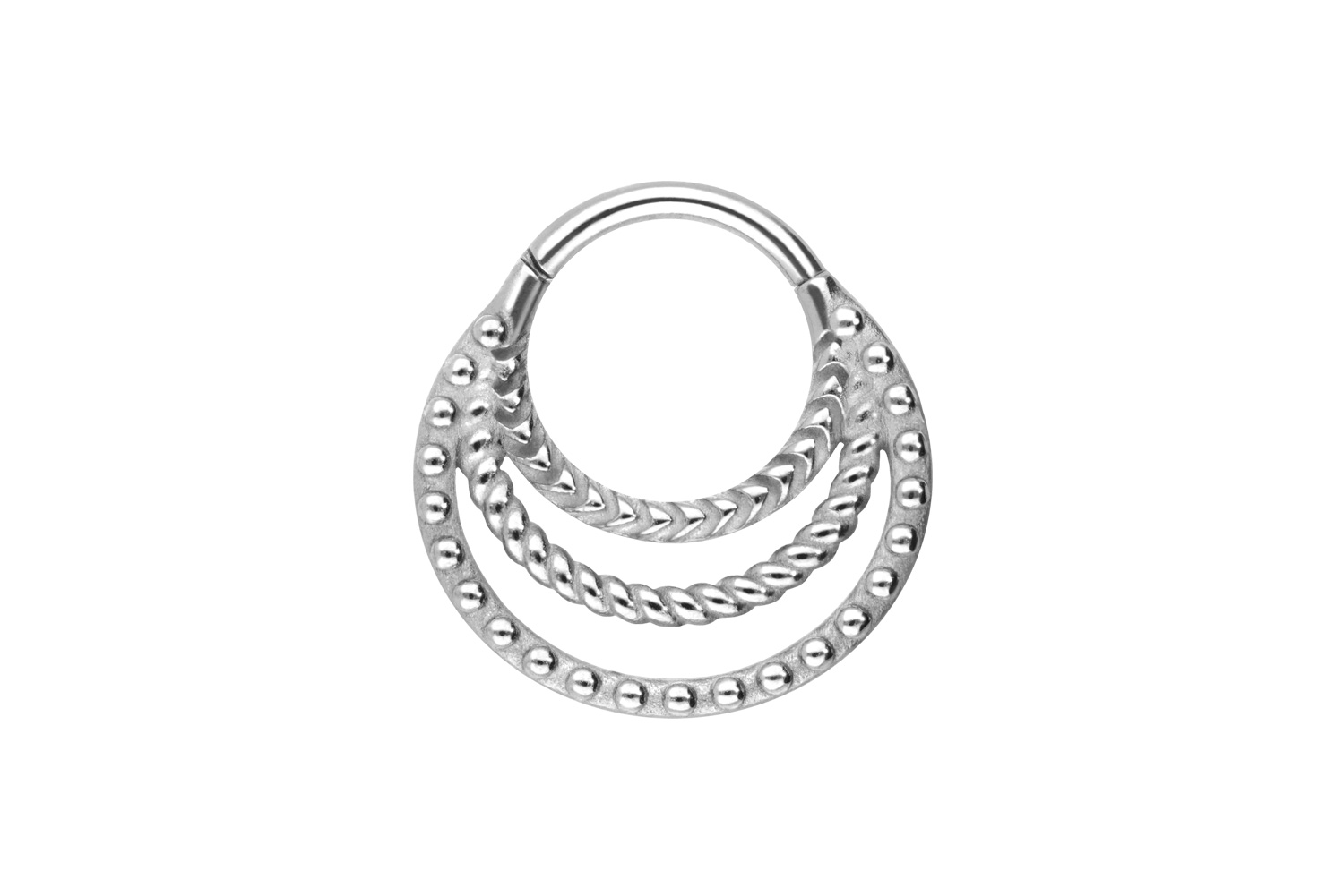 Chirurgenstahl Segmentring Clicker Piercing 3 RINGE + DESIGNS ++SALE++